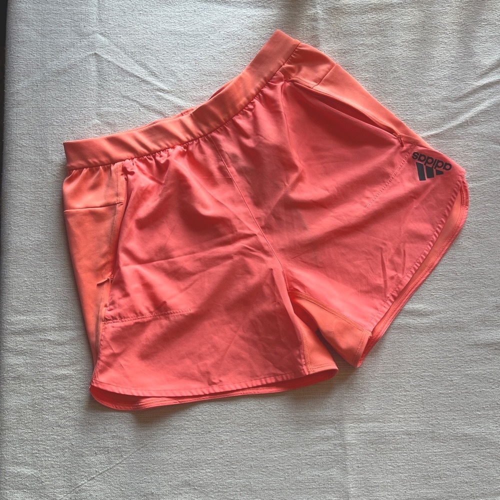 Adidas Pink Athletic Shorts Lightweight Moisture-Wicking